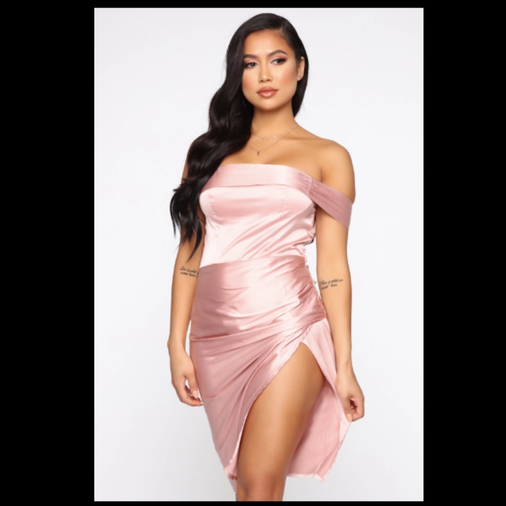 Fashion Nova - Still Have You Satin Midi Dress